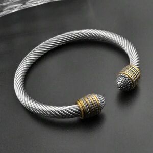 Elegant Stainless Steel Cuff Bangle Bracelet